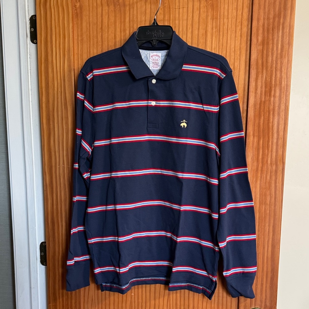 Brooks Brothers Golden Fleece® Multi Striped Long Sleeve Polo in Supima® Cotton